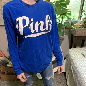Bright Blue Comfy Longsleeve Tee from PINK